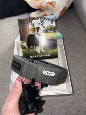 Spoton Sof-000-lg Wireless Gps Dog Fence Collar With Charging Base And Accessories