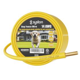 Syston Cable Technology 8258 14 Gauge Electric Dog Fence Boundary Wire-universal Compatibility Yellow