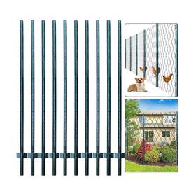 Thealyn Pf-001 Fence Posts 7 Feet Pack Of 10 Metal Post With U-channel Steel