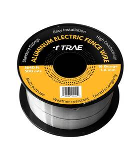 Trae 198168211410 Electric Fence Wire - Heavy-duty Aluminum 1640ft 500m 16 Gauge 1.6mm
