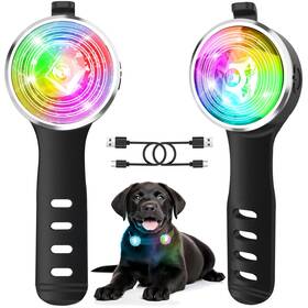 Tubasion Umo21003 2-pack Dog Lights For Night Walking Upgraded 8 Modes Rechargeable Collar