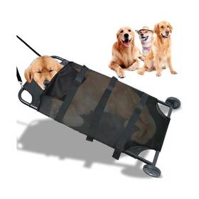 Tuntrol Tps046 Max Loading 250lbs Large Dog Stretcher With Noiseless Wheels 45x22 Inch Pet