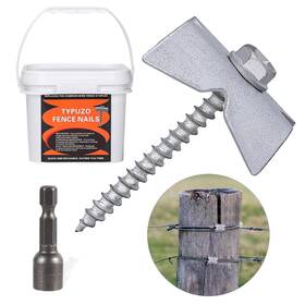 Typuzo Zlt-03 50 Pcs Fence Nails Steel Wire Fencing Staples For Softwoods Reuse Staple F