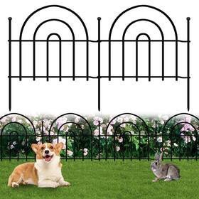 Uliok U-fence13-sangong-32pc Decorative Garden Fence 32 Panels No Dig 45.3ft L X13in H Animal Bar