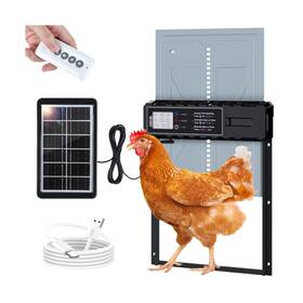 Weiduomaly 762949173619 Automatic Chicken Coop Door Solar Powered With Timer And Light Sensor Lcd Disp