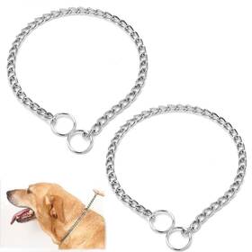 Weimostar Xzc514 Silver Choke Chain For Dogs 2pack Heavy Duty Training Choker Collar Dogs