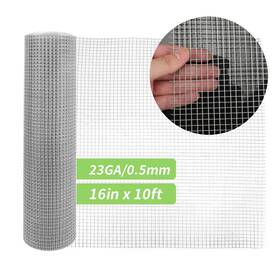 Wejozee 23ga/0.5mm 16ftft X 10ft 1/4 In Galvanized Wire Mesh Roll Chicken Fence For Chick