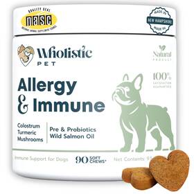 Wholistic Pet Organics Wp10 Allergy And Immune - Dog Chews With Mushrooms Colostrum