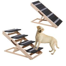Wotunest Dr001 Upgrade 2-in-1 Pet Ramp Dog Stair Folding Stairs Portable For Sm