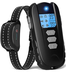 P201 Wuj Dog Training Collar With Remote - Waterproof Shock For Dogs Adjustable