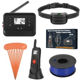 Wzpet 191762426426 2-in-1 Electric Dog Fence With Remote Training Underground/aboveground F