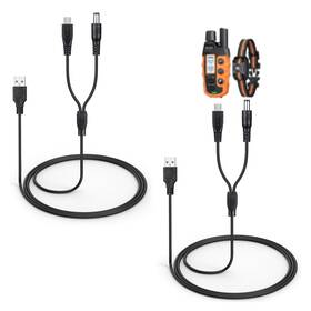 Yeaoi 2in1-5521-micro-2cable-bk-ld 2-pack Charger Cord For Bousnic Dog Shock Collar Rs2a And Rs2b 2-in-1 Traini