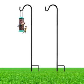 Yetene Zo-yetene-1427 2 Pcs 45 Inch Shepherds Hook For Outdoor Adjustable Bird Feeder Pole Metal St