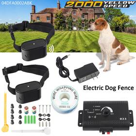 Ylwspeed2000 Ylw256963 New Electric Dog Pet Fence Shock Collars System For 2 Dogs