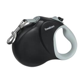 Yowelcom Fd9313a-8m Retractable Dog Leash Strong Nylon Tape 26ft Reflective Stitch For Night Walk