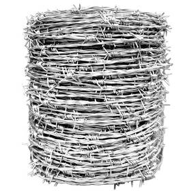 Yxjsto 717717543286 Real Barbed Wire Roll 660ft 4 Point 18 Gauge - Fence Critter Deterrent Bi