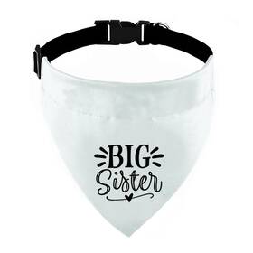 Zpprjf Kkdog-001 Big Sister Dog Bandana With Adjust Buckle Baby One Size White