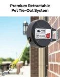 Wall Mount Retractable Dog Tie Out Cable For Small To Large 30FT, Black. Fixed Price $47.99.