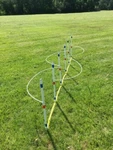 Dog Agility Equipment Six Weave Poles With Guide Wires. Fixed Price $139.00.