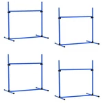 Agility Jump Bars For Dogs 4 Pc Adjustable Height Kit W/ Carry Bag Blue. Fixed Price $98.88.