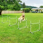 4 Piece Adjustable Dog Jump Bar Pet Exercise Kit Agility Training Equipment. Fixed Price $53.99.