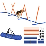 Dog Agility Training Equipment Adjustable Weaves Poles, Orange. Fixed Price $42.99.