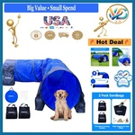 Dog Agility Tunnel 10FT With Sandbags, Spiked, Carry Bag, For All Breeds. Fixed Price $114.49.