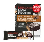 Musashi High Bars 45G Protein, Dark Chocolate & Salted Caramel, 12 Pac. Fixed Price $41.99.