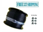 Black Vinyl Coated Steel Cable 1/8" - 3/16" 7X7 Wire Rope Clothes Line Dog Run. Fixed Price $39.00.