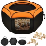 Brooder Box For Chicks, Pop-up Chicken Playpen With Dual Doors, Mesh .... Fixed Price $62.33.