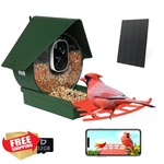 Birdkiss Smart Feeder Camera, Solar Powered Ai Video Capture, Olive Green. Fixed Price $159.99.