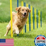 Pawise Agility Training EQUIPMENT12 Weave Poles For Dogs Stakes Carry. Fixed Price $79.98.