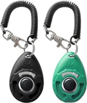Pet Training Clicker With Wrist Strap For Dogs - 2 Pack (black & Bluegreen). Fixed Price $6.97.