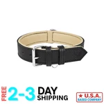 Riparo 1.75" Wide Adjustable Leather Dog Collar For Xl Necks - Black Elegance. Fixed Price $42.99.