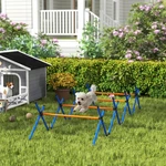 4PC Dog Agility Course Set Adjustable Jump Bars Backyard Training Kit W/ Carry. Fixed Price $129.00.