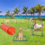 Dog Agility Training Kit Pet Obstacle Course Equipment Backyard 5 Pcs Set. Fixed Price $59.99.
