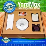 Petsafe Yardmax Dog In-ground Fence Transmitter, Collar, Flags & Surge Protector. Fixed Price $299.99.