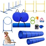 7PCS Dog Agility Equipment W/ Jumps,collapsible Tunnel,storage Bags & Toys. Fixed Price $95.76.